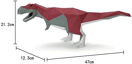 Wll-DP Tyrannosaurus rex 3D трофеј за хартија без скулптура за хартија за сечење DIY модел на хартија креативна домашна декорација геометриска