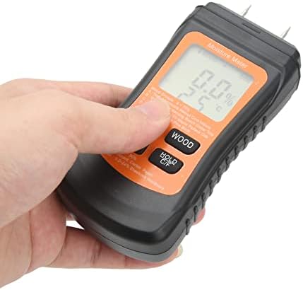 Мерач на влага од дрво, дигитален тестер за влага за влага детектор Професионален мерач на содржина на влага за откривање на влага од хартија