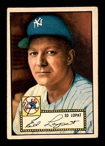 57 Ед Лопат - 1952 Топс Бејзбол Картички Оценети ВГ-Бејзбол Плочи Автограмирани Гроздобер Картички