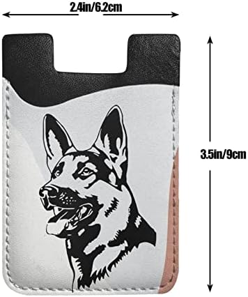 Куче Гагадк германски овчарски лепило Телефонски мобилен телефон стап на картички за ракав на ракав, држач за лична карта, компатибилен со повеќето