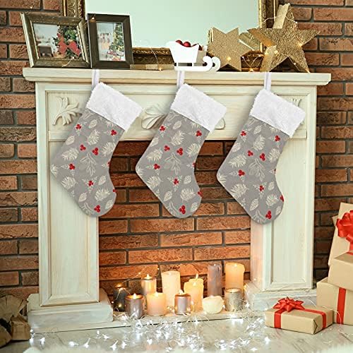 Среќни божиќни чорапи Големи Божиќни чорапи за камин елка скалила шини што висат чорапи чорапи за украси за Божиќни украси