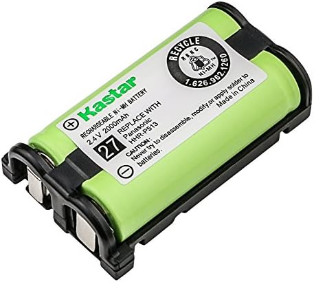 Заменска батерија со безжични тела на Kastar Тип 27 2.4V Ni-MH 2000mah Замена за Panasonic HHR-P513 HHR-P513A HHR-P513A1B HRR-P513A1B