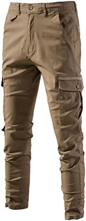 карго панталони за мажи лето солиден мулти-џеб на отворено работа за пешачење панталони водоотпорни тактички панталони со лесни