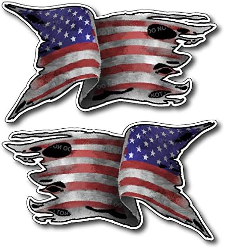 2 Пакувајте ново искинато мавтање во САД Американско знаме Винил Декл Армијата морнарица налепници за воени кантри 4 x 7 1 Редовно 1