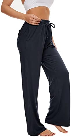 Sicvek женски јога џемпери широки нозе дневни џогери панталони со високи панталони со половини со џебови со џебови