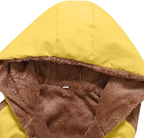 Фвигуо ровови палта за жени, активен палто со долг ракав Y2K за жени пад на тунични удобни дуксери џебни палта