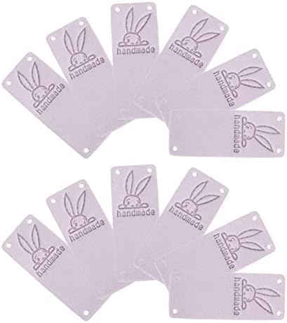 Sewacc 100pcs торба DIY кожни занаети ознаки плетење рачно изработени додатоци за зајаци занаетчиски материјали за занаетчиски материјали Пу облека вметнати етикети со к