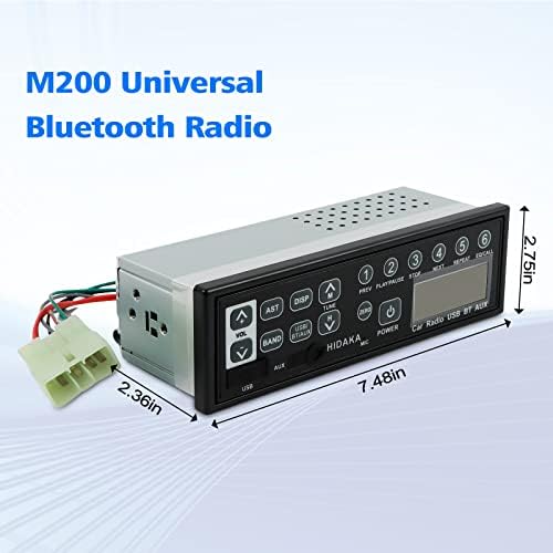 Отобајени М200 РАДИО BLUETOOTH USB AUX - Во 24 Волти Багер Радио HI-200 За Хитачи Като Багер Делови