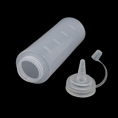 X-DREE 200ml Мек Пластичен Прав Клун Стискаш Масло Шише За Издавање Вода w Капа (Нов Lon0167 200ml Мек Избрана Пластика Директно Клун сигурна